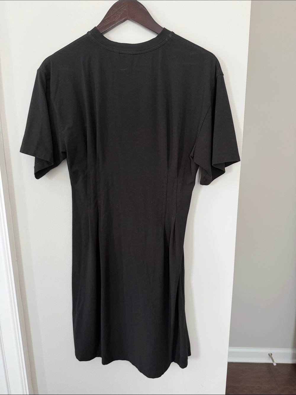 Theory Black Short-Sleeve Midi Tee Dress - Picture 2 of 3
